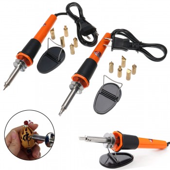 110V/220V EU/US Plug 30W Electric Soldering Iron Pen Wood Burning Pen Set Pencil Burner With Brass Tips and Accessories