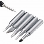 5pcs/set Lead-free 900M-T Metal Solder Soldering Iron Tips for Hakko Soldering Rework Station Repair Tools Set