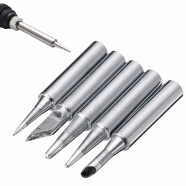 5pcs/set Lead-free 900M-T Metal Solder Soldering Iron Tips for Hakko Soldering Rework Station Repair Tools Set