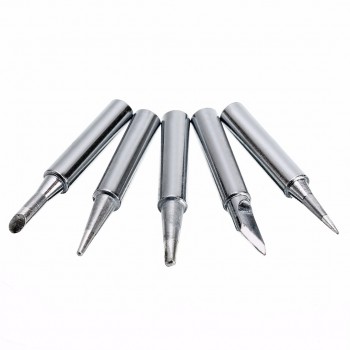 5pcs/set Lead-free 900M-T Metal Solder Soldering Iron Tips for Hakko Soldering Rework Station Repair Tools Set
