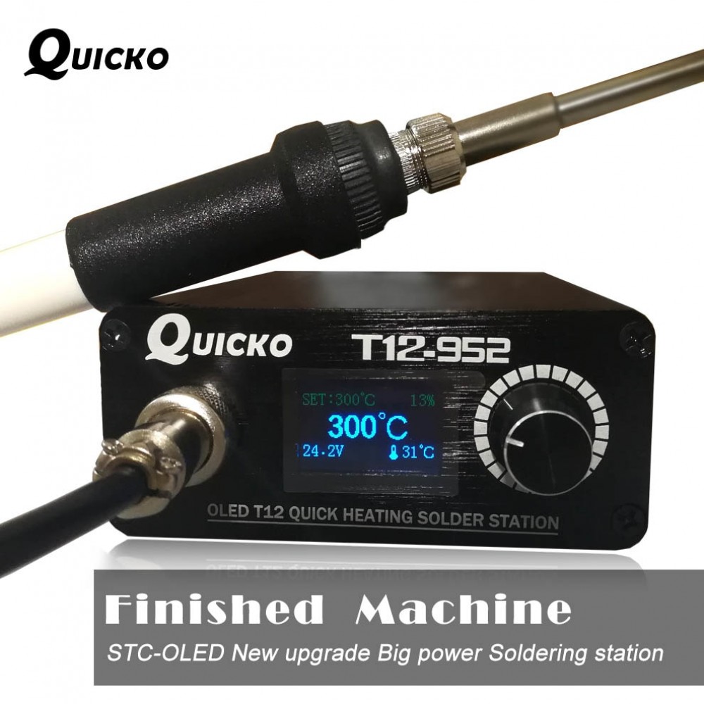 Quick Heating T12 soldering station electronic welding iron 2018 New version STC T12 OLED Digital Soldering Iron T12-952 QUICKO