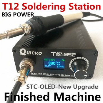 Quick Heating T12 soldering station electronic welding iron 2018 New version STC T12 OLED Digital Soldering Iron T12-952 QUICKO