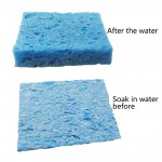 Hot 5pcs/lot 6cm*6cm Soldering Iron Solder Tip Welding Cleaning Sponge Pads Blue and Yellow Hand Tool Color Random