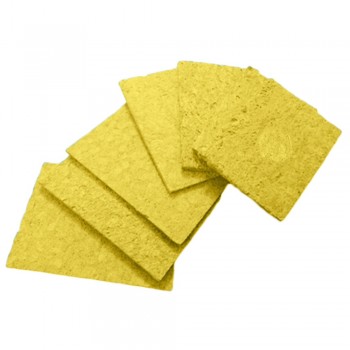 Hot 5pcs/lot 6cm*6cm Soldering Iron Solder Tip Welding Cleaning Sponge Pads Blue and Yellow Hand Tool Color Random