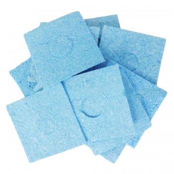Hot 5pcs/lot 6cm*6cm Soldering Iron Solder Tip Welding Cleaning Sponge Pads Blue and Yellow Hand Tool Color Random