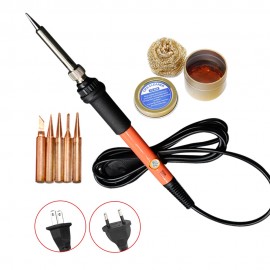 60W Electric Soldering Iron Kit Soldering Set tip Cleaner Solder Paste 220V 110V Adjustable Temperature soldering iron 5pcs tips
