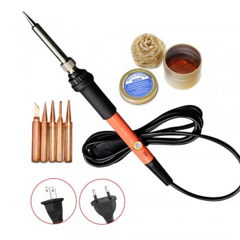 60W Electric Soldering Iron Kit Soldering Set tip Cleaner Solder Paste 220V 110V Adjustable Temperature soldering iron 5pcs tips