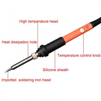 60W Electric Soldering Iron Kit Soldering Set tip Cleaner Solder Paste 220V 110V Adjustable Temperature soldering iron 5pcs tips