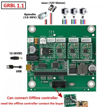 GRBL 1.1 J,USB port cnc engraving machine control board, 3 axis control,laser engraving machine board