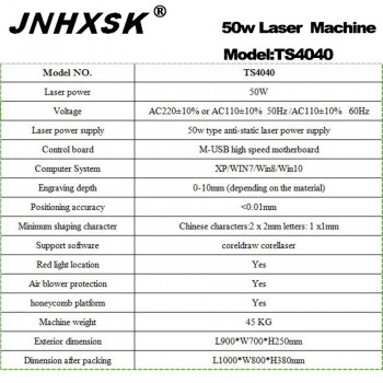 50W Co2 Laser 4040 Laser Engraving machine Cutting Machine Plywood,Wood ,Mdf,Acrylic,Crytal, Glass, Paper, Plastic, Plexigl