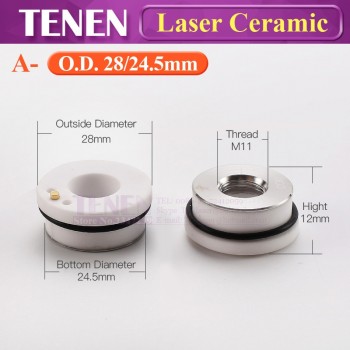 Laser Ceramic Part 28/32mm OEM Precitec Lasermech Raytools Empower KT B2 CON YAG Fiber Laser Cutting Machine Head Nozzle Holder