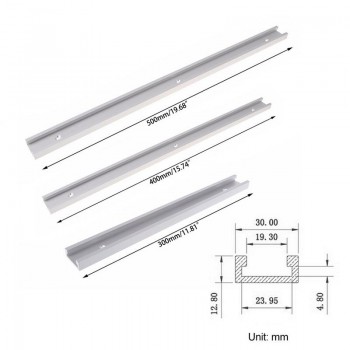 300/400/500mm Woodworking T-type Slide Slot Track Stopper Woodworking Positioning Limiter As Woodworking Tools