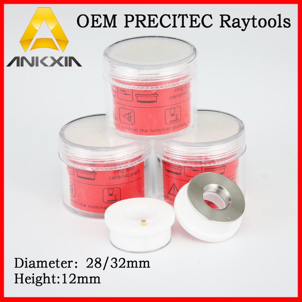 OEM Precitec Raytools Laser Cutting Ceramic Ring KT B2 CON p00571-1051-00001 Diameter 28mm/32mm Height 12mm 24.5mm Nozzle Holder