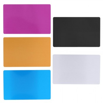 WALFRONT Aluminium Alloy Business Name Cards 50Pcs/Lot Colorful Unisex Printing Blank Paper Visiting Cards Healthy Laser Mark