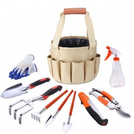 2018 Multifunction 10PCS Garden Set Bucket Storage Garden Tool Set Garden DIY Automatic Tool Set High Qulity