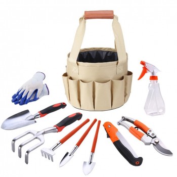 2018 Multifunction 10PCS Garden Set Bucket Storage Garden Tool Set Garden DIY Automatic Tool Set High Qulity