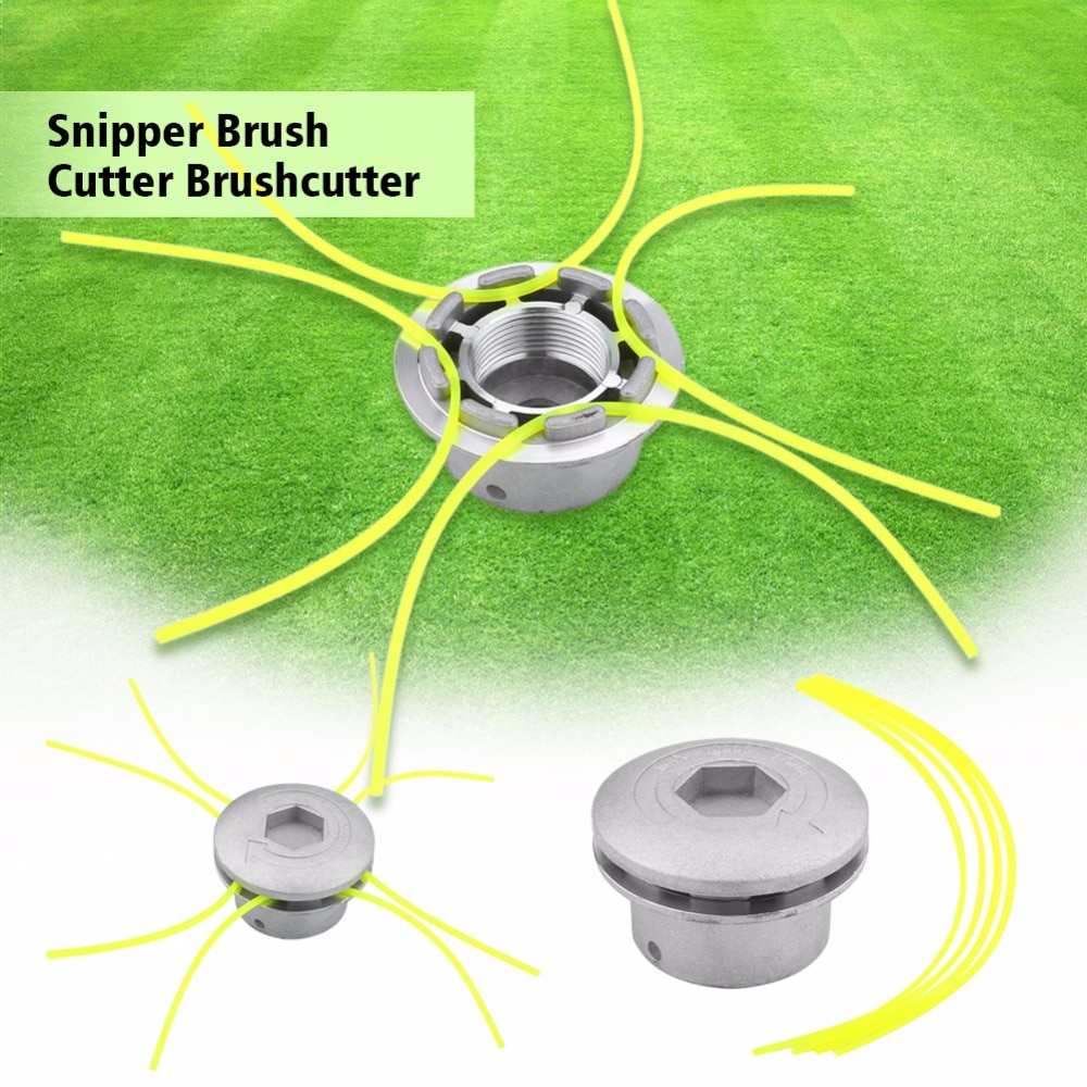 Aluminum Grass Trimmer Head With 4 Lines Brush Cutter Head Thread Nylon Grass Cutting Line Head for Strimmer Replacement