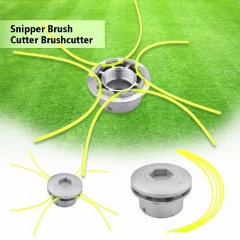 Aluminum Grass Trimmer Head With 4 Lines Brush Cutter Head Thread Nylon Grass Cutting Line Head for Strimmer Replacement