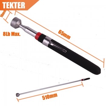 TEKTER TK0010 8 LB flexible Heavy Duty Magnetic Telescopic Magnet Magnetic Grip Pick-up Tool 510mm Extendable Long Reach Pen