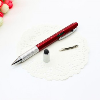 6 in 1 Mini Screwdriver Ruler Spirit Level Tool Ballpoint Pen With A Top And Scale Stylus For Touch Screen Tool Pen Multitool