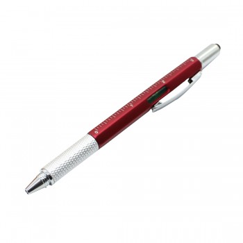 6 in 1 Mini Screwdriver Ruler Spirit Level Tool Ballpoint Pen With A Top And Scale Stylus For Touch Screen Tool Pen Multitool