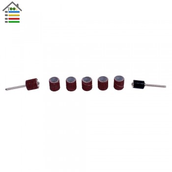 100pcs/set 80Grit Drum Sanding Kit 1/2 1/4 Inch Sand Mandrels Fit for Dremel Nail Drill Rotary Tools
