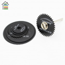 AUTOTOOLHOME 7pcs HSS Black Saw Blades Cutting Cut Off Disc Wheels Set 6 Sizes For Dremel 4000 3000 Rotary Tools