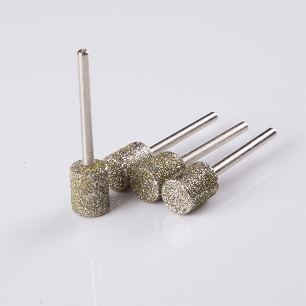 #60 cylinder shape coarse grained diamond bit dremel grinding burr dremel tools for polishing peeling for dremel/rotary tools