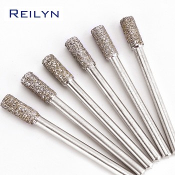 #60 cylinder shape coarse grained diamond bit dremel grinding burr dremel tools for polishing peeling for dremel/rotary tools