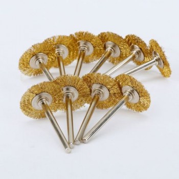 Fixmee 5PCS Brass Wire Wheel Brushes Polishing Tool for Die Grinder Dremel Rotary 22MM
