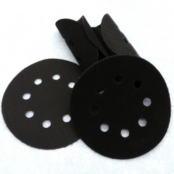 5 Inch 8 Holes Interface Pad Protection Disc Black Power Tool Accessories for Sander Polishing amp; Grinding - Hook and Loop