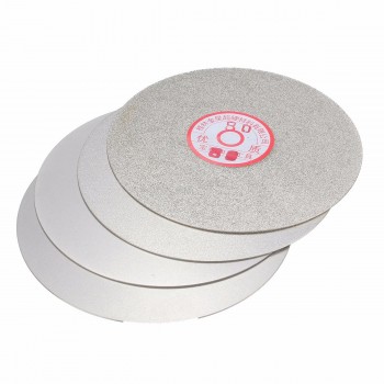 4pcs 6 Inch Diamond Coated Flat Lap Wheel 150mm 80/240/800/120 Grit Grinding Polishing Wheel Kit Disc Jewelry Glass