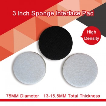 3 Inch 75MM Sponge Interface Pad Buffering Pad for Sander Backing Pad Polishing Grinding Power Tool Accessories - Hook and Loop