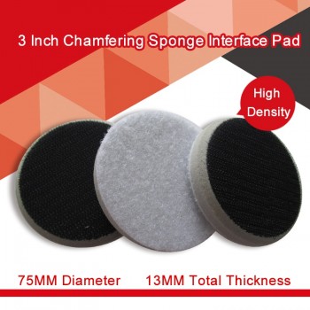 3 Inch 75MM Sponge Interface Pad Buffering Pad for Sander Backing Pad Polishing Grinding Power Tool Accessories - Hook and Loop