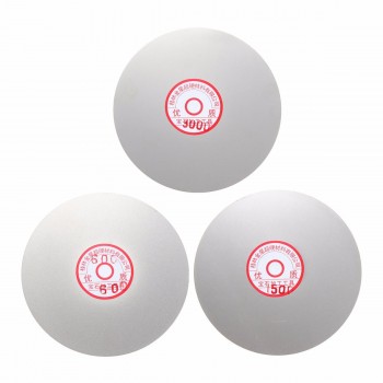 3pcs Polishing Wheel Disc Set 6 600 1500 3000 Grit Diamond Coated Flat Lap for Jewelry Glass Rock Diamond Coated Discs