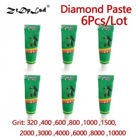 ZtDpLsd 6Pcs W0.5~W40 Diamond Abrasive Paste Needle Tube Grinding Polishing Lapping Compound Metal Jade Amber Buffing Tools
