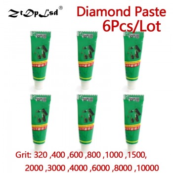 ZtDpLsd 6Pcs W0.5~W40 Diamond Abrasive Paste Needle Tube Grinding Polishing Lapping Compound Metal Jade Amber Buffing Tools