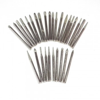 30pcs diamond burs Pneumatic power tools Diamond grinding dremel tools Polished Abrasive grinding head dremel tools accessories
