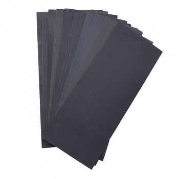 12PCS sheets totally Sandpaper Abrasive Dry Wet Waterproof Sandpaper Sheets Assorted Grit of 400/ 600/ 800/ 1000/ 1200/ 1500