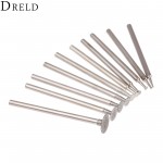 DRELD 10Pcs Dremel Accesories 2.35mm Shank Diamond Mounted Point Grinding Head Stone Jade Carving Polishing Engraving Tools