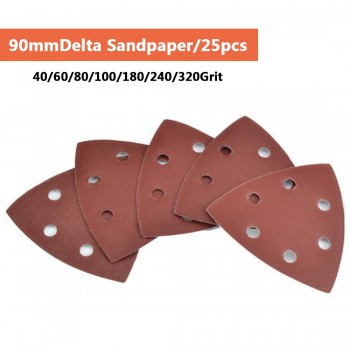 Triangle 6 Hole Self-adhesive Sandpaper 90mm Delta Sander Sand Paper Hook amp; Loop Sandpaper Disc Abrasive Tools For Polishing