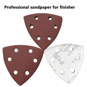 Triangle 6 Hole Self-adhesive Sandpaper 90mm Delta Sander Sand Paper Hook amp; Loop Sandpaper Disc Abrasive Tools For Polishing