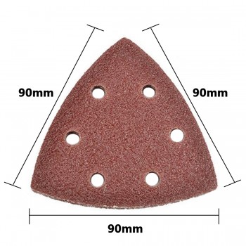Triangle 6 Hole Self-adhesive Sandpaper 90mm Delta Sander Sand Paper Hook amp; Loop Sandpaper Disc Abrasive Tools For Polishing