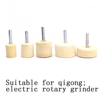 1X 6mm Shank 20-40mm Pad Wool Felt Polishing Buffing Wheel Grinding Head Metals Rotary Tools Wheels Tool Drill Electric Grinder