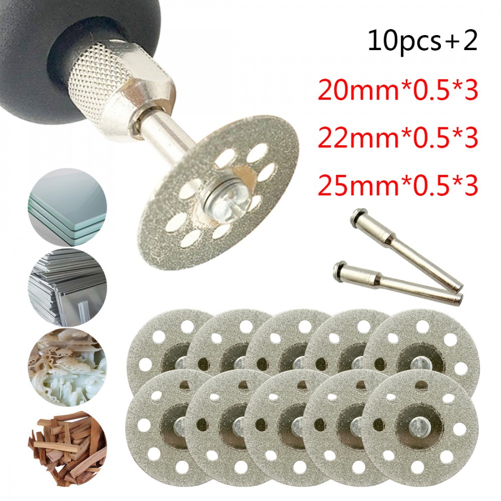 10pcs/5pcs Dremel Diamond Grinding Wheel Cutting Disc Saw Cutting Abrasive Disc For Dremel Rotary Tools Accessories with Mandrel
