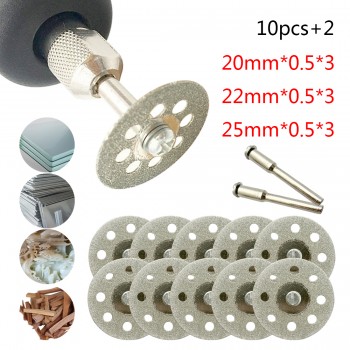 10pcs/5pcs Dremel Diamond Grinding Wheel Cutting Disc Saw Cutting Abrasive Disc For Dremel Rotary Tools Accessories with Mandrel