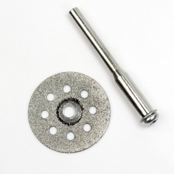 5 PCS  Mini 22mm Discos Corte Diamante Rotatorio + 1 Mandril para Dremel WWO66