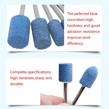 10pc Multi Tool Grinding Burr Wheel 1/8 Shank Blue Abrasive Mounted Stone Set For Dremel 4000 3000 Dremel Rotary Tools