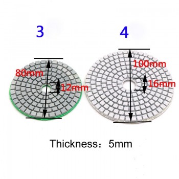 4 100mm 80mm Diamond Wet Polishing Pads Diamond Polishing Discs Granite Marble Concrete Stone Polishing Grinding Discs Tool