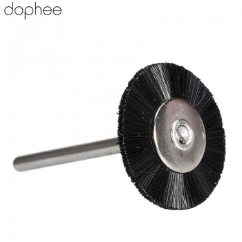 dophee 5PCS Dremel Accessories 3MM Shank Flat Nylon Bristle Wheels Brush Buffing Polishing Brush Wheel for Dremel Rotary Tools